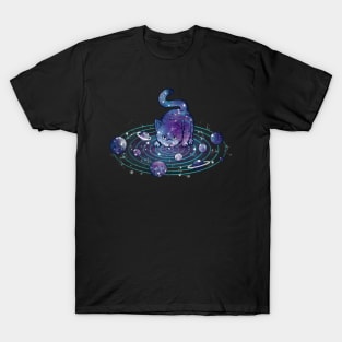 Universe Cat Solar System Feline by Tobe Fonseca T-Shirt